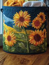 Sunflower Quilted Laundry Basket