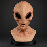 Classic Gray Alien Silicone Mask with Large Black Eyes
