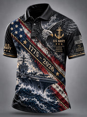 Men's US Navy Printed Polo