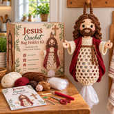 Jesus & Virgin Mary Crochet Bag Holder DIY Kit