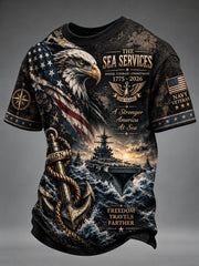 Men's US Navy Printed T-Shirt