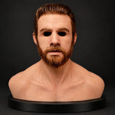 Young Ginger-Haired Gentleman Silicone Mask with Full Beard