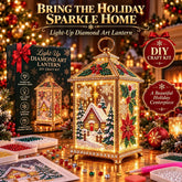 🧘Relaxing & Beginner-Friendly- ✨Christmas Glow (💎DIY Light-Up Diamond Art Lantern)