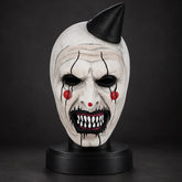 Black Cone Hat Horror Clown Silicone Mask
