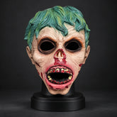 Green-Haired Creepy Clown Silicone Full-Head Mask