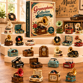 Gramophone Collection Advent Calendar 2026 – 24 Vintage Record Player & Music Miniatures, Retro Collectible Gift for Music Lovers