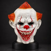 White-Faced Red-Haired Clown Silicone Mask