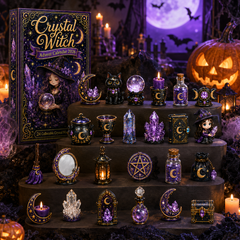 Crystal Witch Advent Calendar 2026 – 24 Days of Magical Crystal Miniatures, Mystical Witchy Collectibles & Enchanting Gifts for Fantasy Lovers