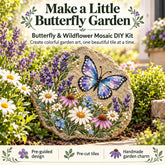 🧘Relaxing & Beginner-Friendly-🦋Butterfly Wildflower Mosaic DIY Kit(✨Complete Guided Craft Set)