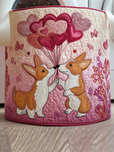 Balloon Corgis Quilted Laundry Basket