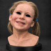 Young Blonde Girl Silicone Mask with Pigtails