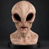 Extraterrestrial Gray Alien Silicone Mask with Deep Eye Sockets