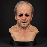 Venerable Elderly Gentleman Silicone Mask with White Eyebrows