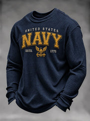 Men's U.S. Veterans Printed Waffle-Knit Top