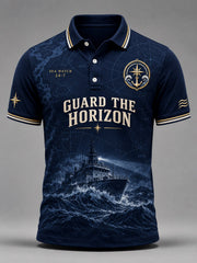 Men's Casual US Navy Short Sleeve Polo Shirt