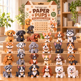🎃Paper Pups™ – 24-Day DIY Dog Advent Calendar(💕Step-by-Step Guide Included)