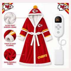 Chiefs USB Heated Sherpa Football Robe