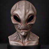 Classic Gray Alien Silicone Mask with Slender Face