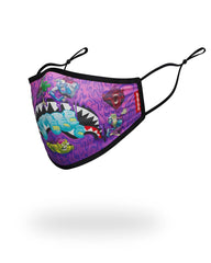 ADULT ZOMBIE SHARK FORM FITTING FACE MASK