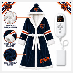 Bears USB Heated Sherpa Football Robe