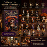 Day of the Dead Costume Advent Calendar 2026 - 24-Day Festive Countdown, Acrylic Charms Blind Box