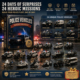 High-quality miniature model✨Police Vehicles Fleet Advent Calendar 2026 - 24-Day Festive Countdown