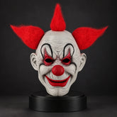 Red-Horned White Clown Silicone Mask