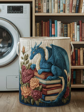 Library Dragon Quilted Laundry Basket