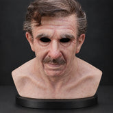 Sculpted Porcelain Gentleman Silicone Mask with Mustache