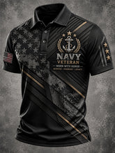 Men's Veteran Print Polo Shirt