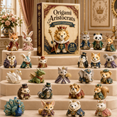 Origami Aristocrats 24-Day Advent Calendar – 24 Collectible Royal Animal Figurines, Luxury Christmas Countdown Gift Set for Animal Lovers & Collectors
