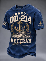 Men's U.S. Navy Veteran Printed Short Sleeves T-Shirt