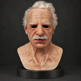 Distinguished White-Haired Gentleman Full-Head Silicone Mask
