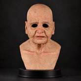 Classic Full-Head Bald Senior Silicone Theatrical Mask