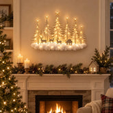 🌲 Step Into an Enchanted Winter Grove: Lighted Christmas Woodland Forest Wall Decor