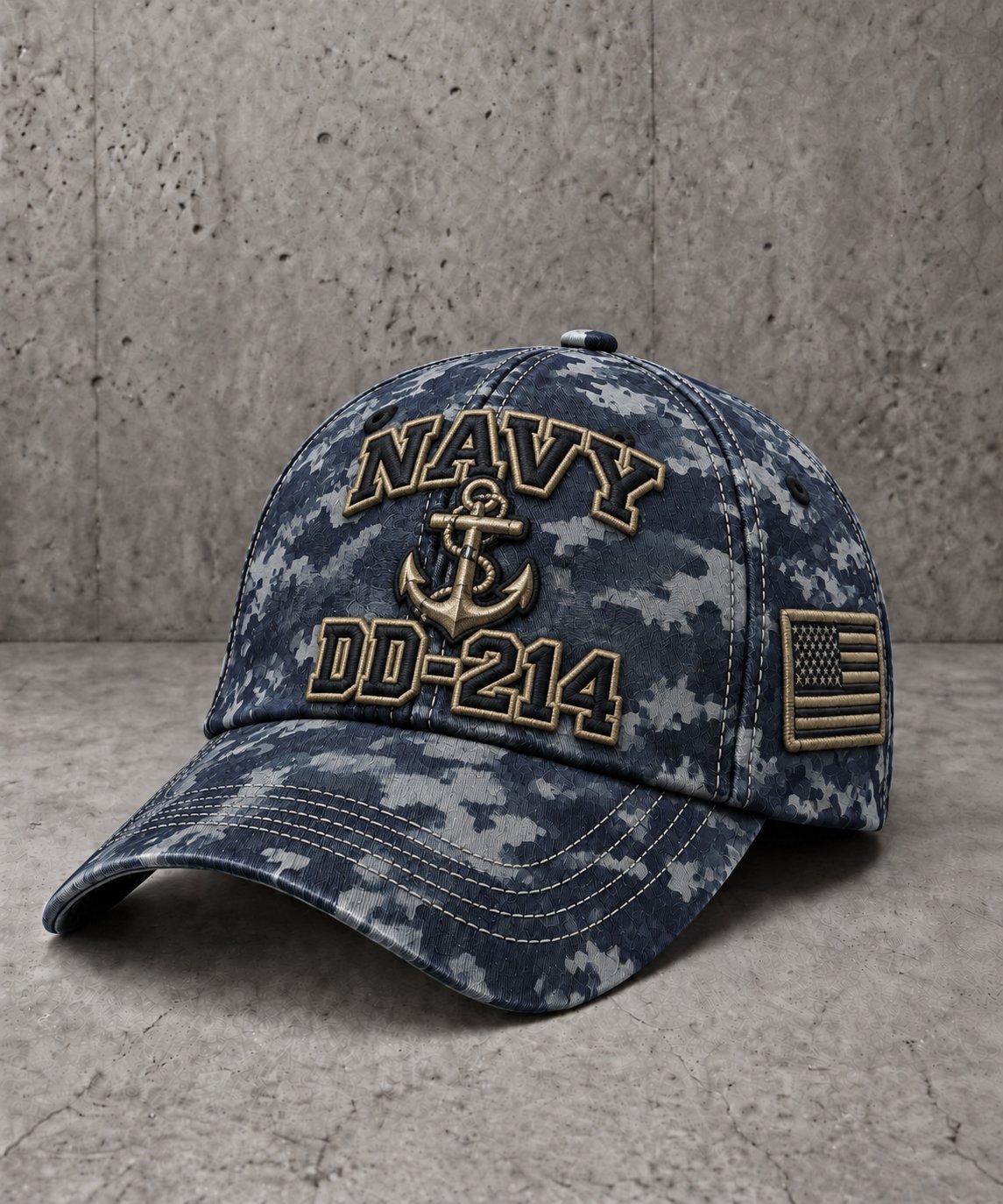 Unisex U.S. Veteran DD-214 Print Baseball Cap