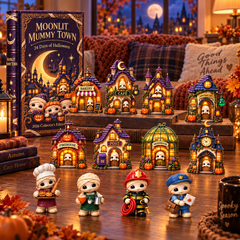 2026 Moonlit Mummy Town Halloween Advent Calendar – 24 Adorable Mummy & Village Collectibles in a Deluxe Gift Box