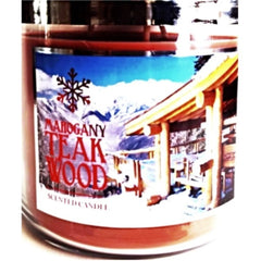 Mahogany Teakwood 3 Wick Candle 14.5 oz Snowflake Lid