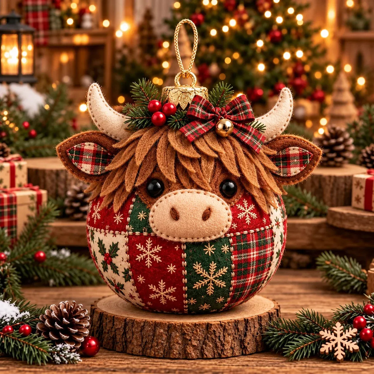 🎄Cozy Patchwork Christmas Ornament Collection-✨Relaxing DIY Craft to Create Stunning Christmas Artwork