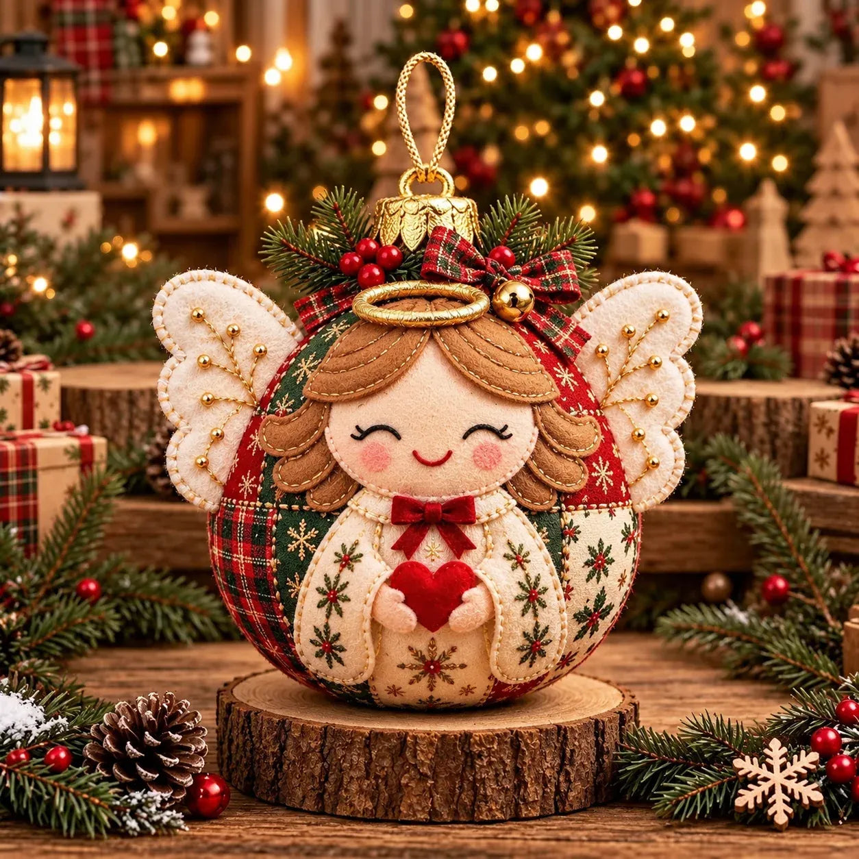 🎄Cozy Patchwork Christmas Ornament Collection-✨Relaxing DIY Craft to Create Stunning Christmas Artwork