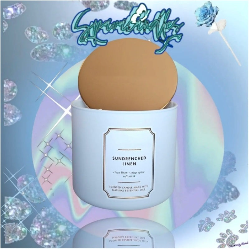 SUN-DRENCHED LINEN 3-Wick Candle 14.5 oz US Seller