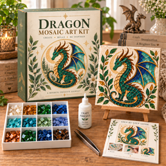 🐉✨ Enchanted Dragon™ DIY Mosaic Art Kit – A Magical Craft to Create & Display