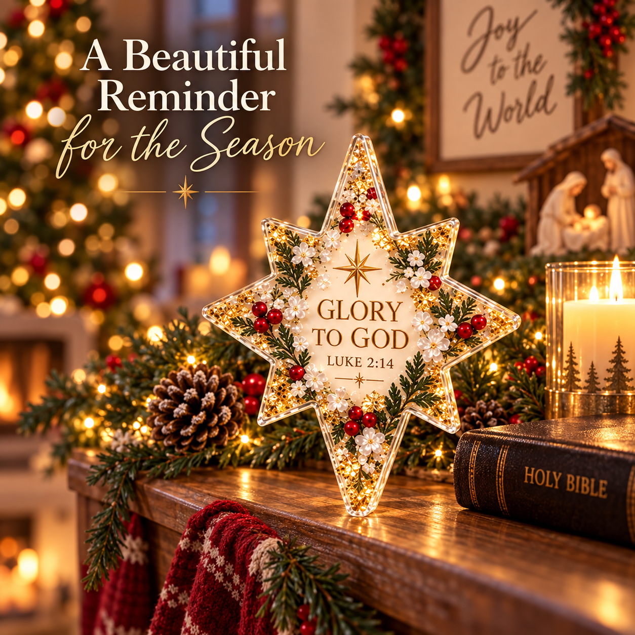 ✝️Bethlehem Star Scripture DIY Kit -💕Tools & Step-by-Step Guide Included