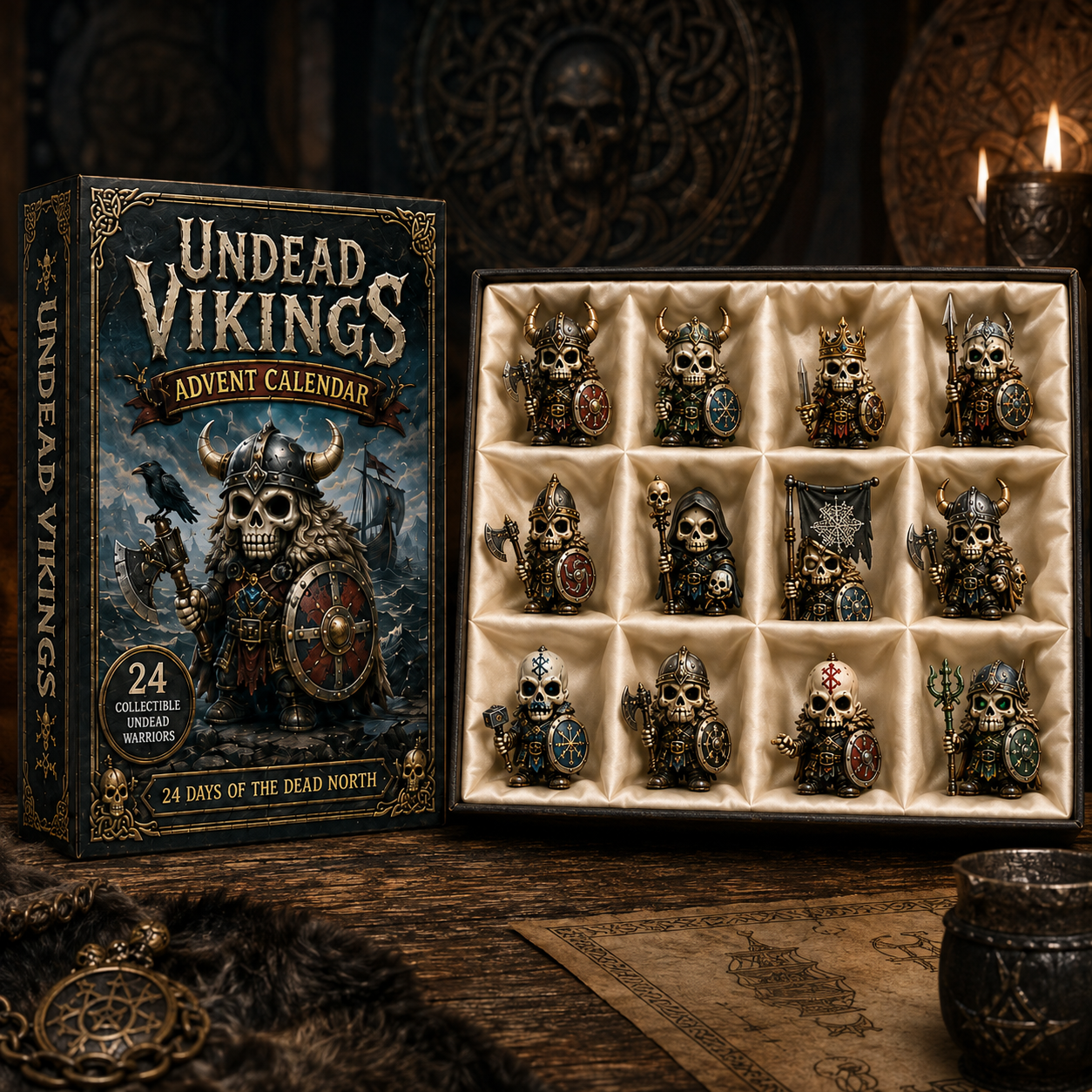 ⚔️Undead Vikings Advent Calendar 2026 – 24-Day Countdown with Collectible  Undead Warrior Miniatures