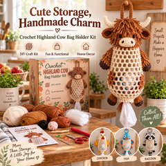 🧶Crochet Animal Bag Holder Kit – Cute & Functional DIY Home Storage