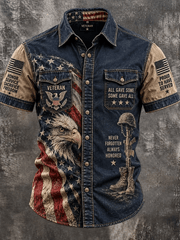 Men's Veterans Day Print Short-Sleeve Shirt