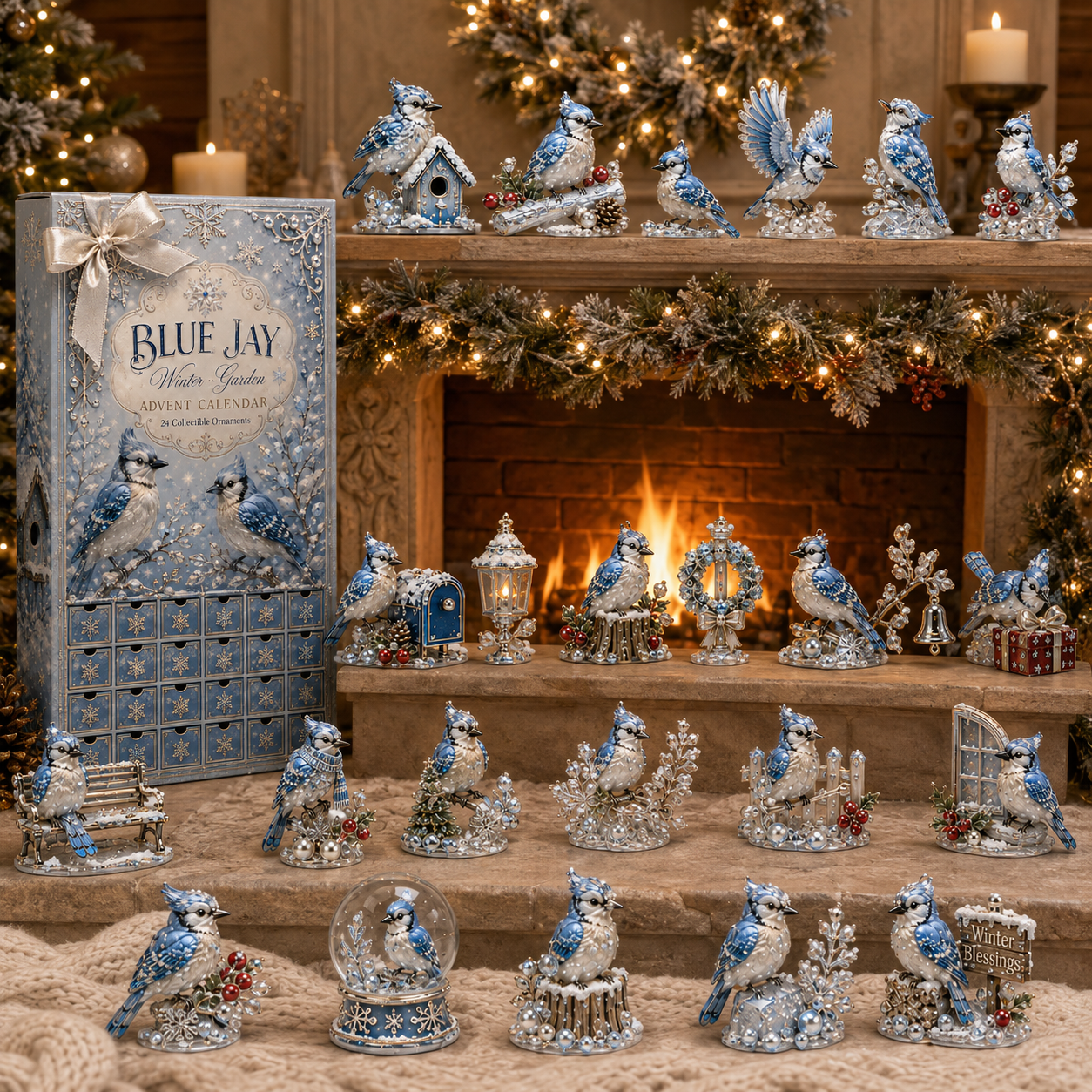 24-Day Blue Jay Advent Calendar | Collectible Figurine Christmas Countdown