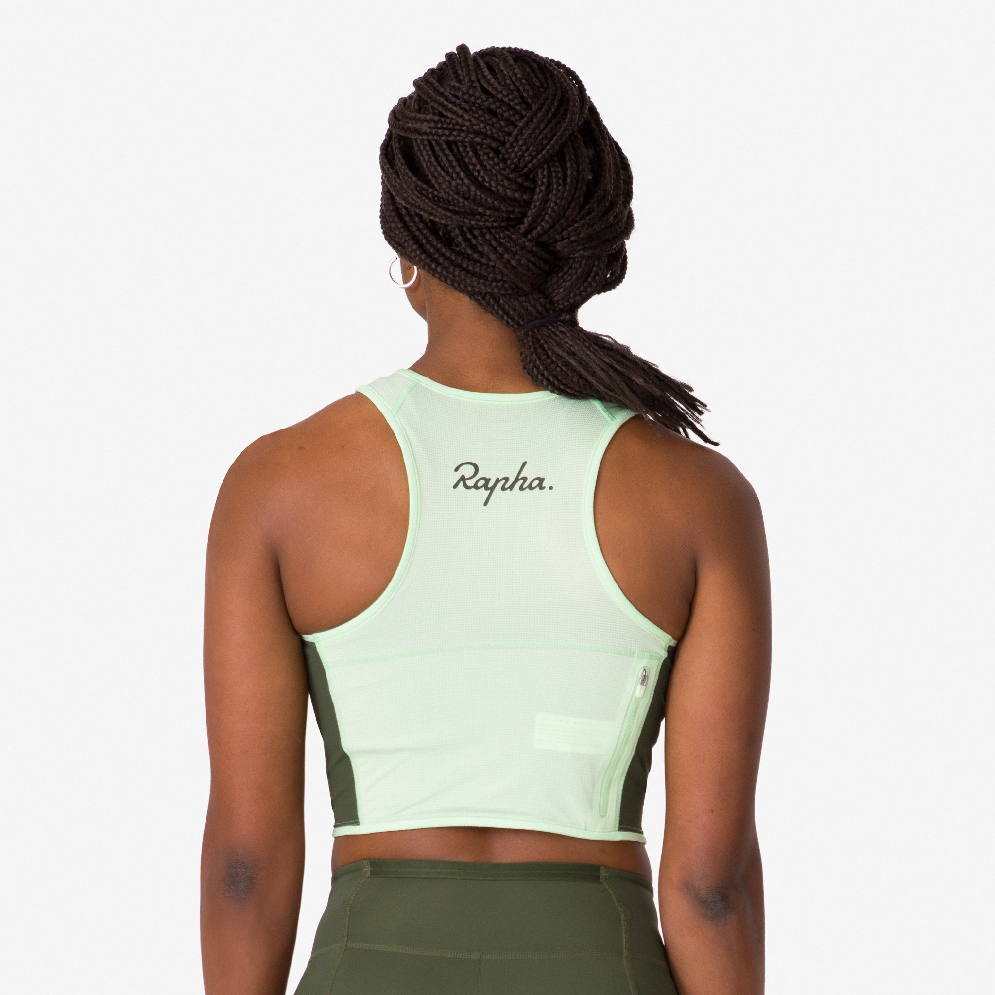 Women's Cropped Zip Tank