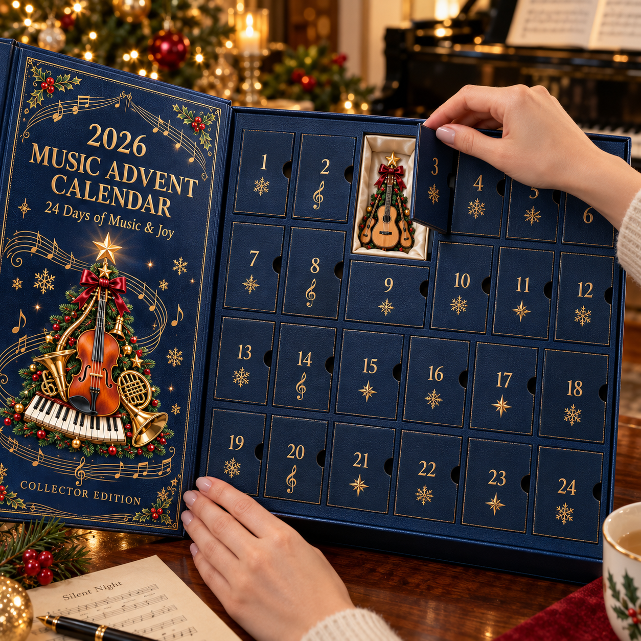 2026 Music Lovers’ Advent Calendar – 24 Unique Musical Instrument Christmas Tree Miniatures