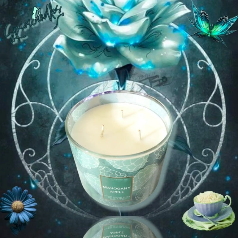 Mahogany Apple 3 Wick Candle 14.5 oz.